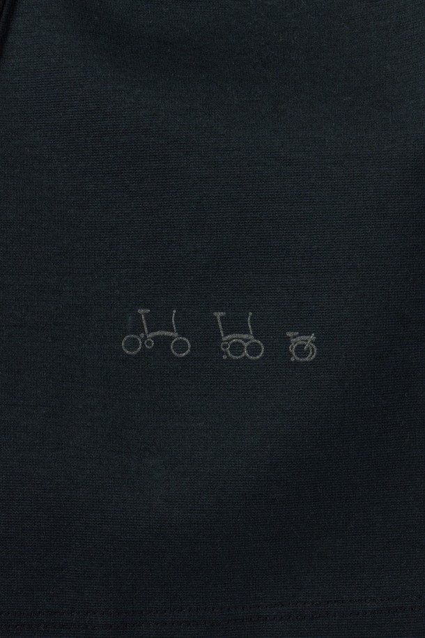 BROMPTON LONDON - 반팔티셔츠 - SUFIMA ROUND T-SHIRT - BLACK (P252MTS130)