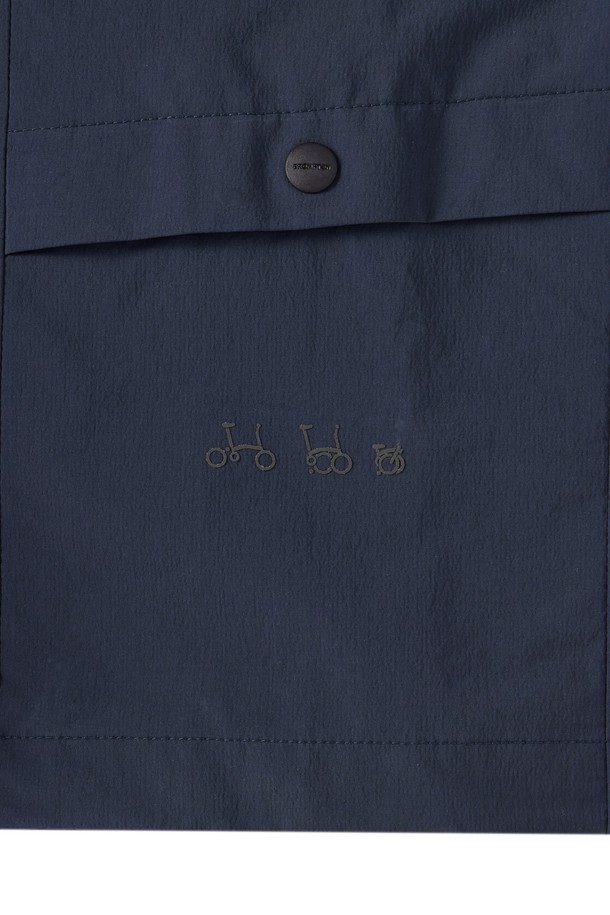BROMPTON LONDON - 반팔티셔츠 - LIGHTWEIGHT NYLON HALF SLEEVE T-SHIRT - NAVY (P252UTS184)