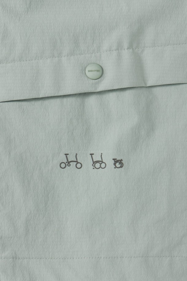 BROMPTON LONDON - 반팔티셔츠 - LIGHTWEIGHT NYLON HALF SLEEVE T-SHIRT - MINT (P252UTS184)