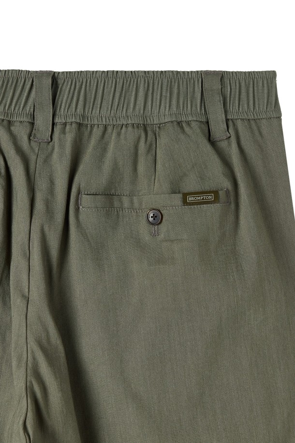 BROMPTON LONDON - 캐주얼팬츠 - LINEN ONE TUCK TROUSERS - KHAKI (P252MPT431)