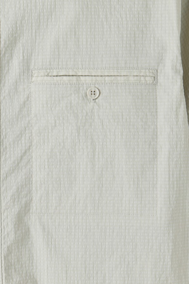 BROMPTON LONDON - 셔츠형자켓 - POLYESTER SEERSUCKER HALF SLEEVE SHACKET - L/GREY (P252MJK185)