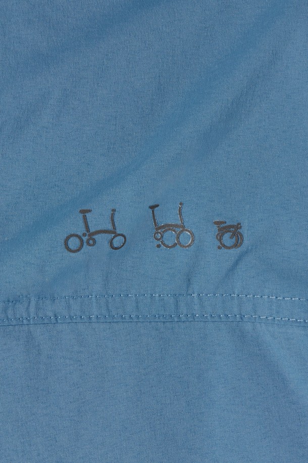 BROMPTON LONDON - 반팔티셔츠 - COOLWAVE HALF ZIP T-SHIRT - BLUE (P252MPL187)