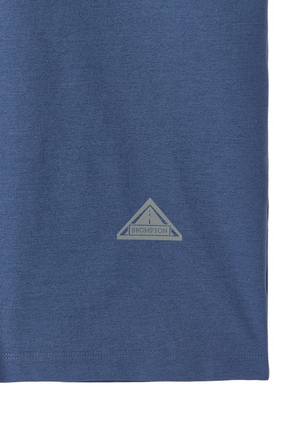 BROMPTON LONDON - 반팔티셔츠 - WOVEN COLOUR-BLOCKED ECOMADE T-SHIRT - BLUE (P252MTS133)