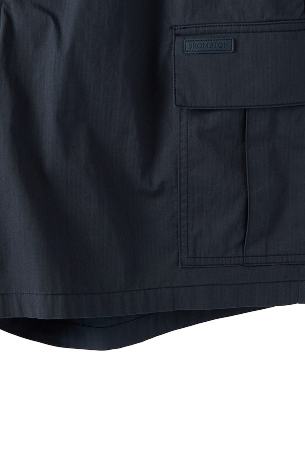 BROMPTON LONDON - 하프팬츠 - BRITISH CAMPER CARGO TROUSERS - NAVY (P252UHP480)