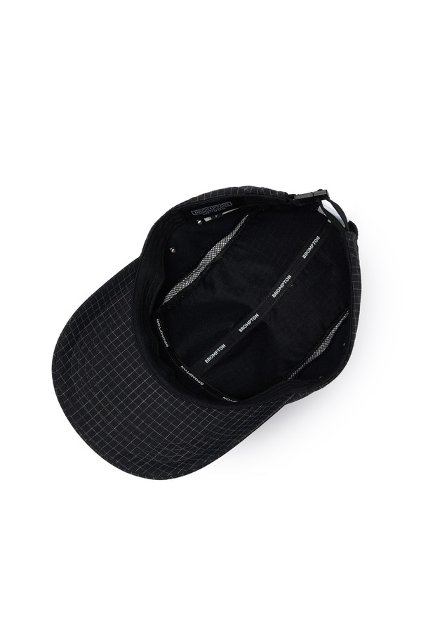 BROMPTON LONDON - 모자 - SLUB CHECK CAMP CAP - BLACK (P255AHA103)