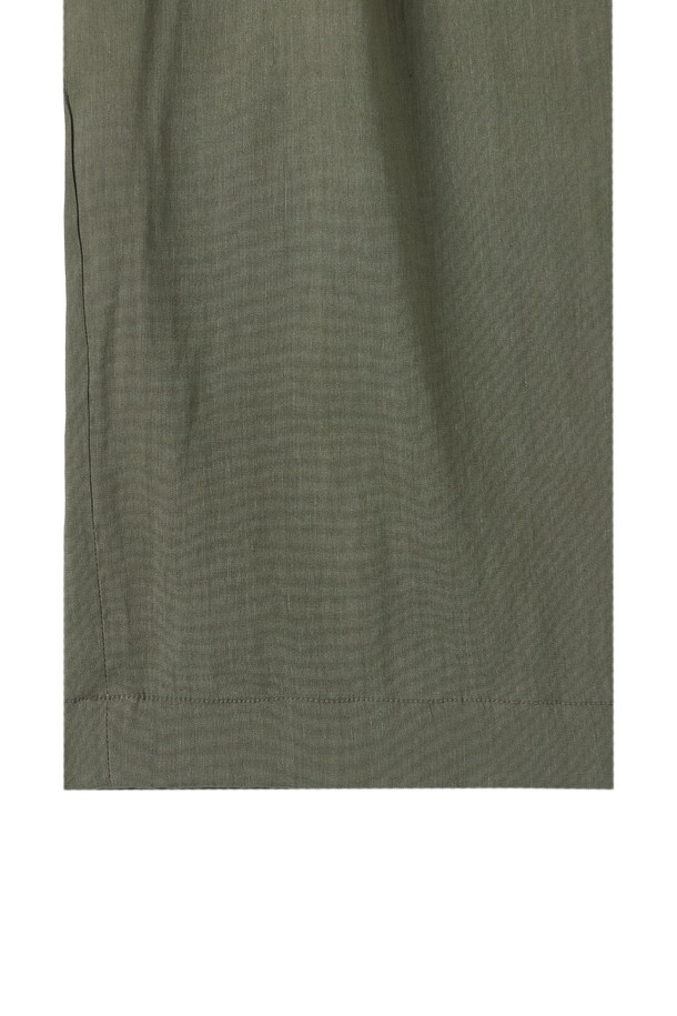 BROMPTON LONDON - 캐주얼팬츠 - LINEN ONE TUCK TROUSERS - KHAKI (P252MPT431)