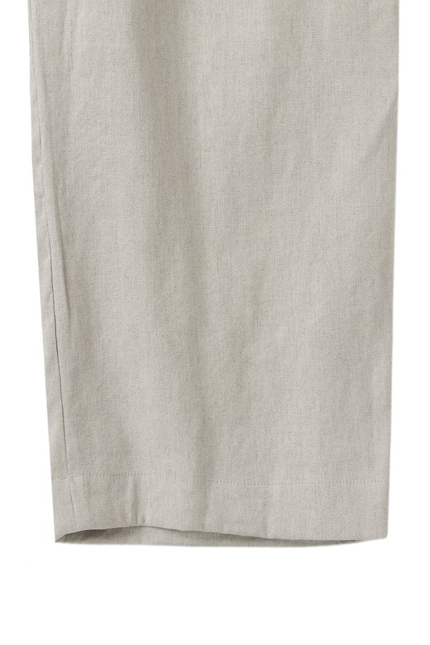 BROMPTON LONDON - 캐주얼팬츠 - LINEN ONE TUCK TROUSERS - OATMEAL (P252MPT431)