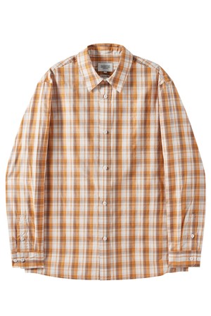 1975 LONG SLEEVE CHEQUERED SHIRT - ORANGE (P251MSH403)