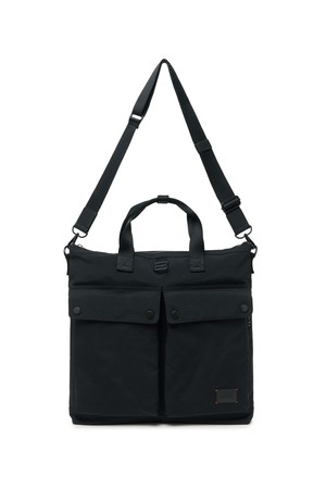 TWO POCKET TOTE BAG - BLACK (P255ATO401)