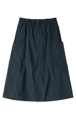 W NYLON ZIP SKIRT - NAVY (P252WSK181)