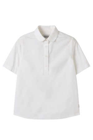 W OXFORD HALF SLEEVE COLLAR SHIRT - WHITE (P252WSH434)