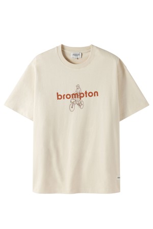 BROMPTON RIDER GRAPHIC T-SHIRT - L/BEIGE (P252UTS436)