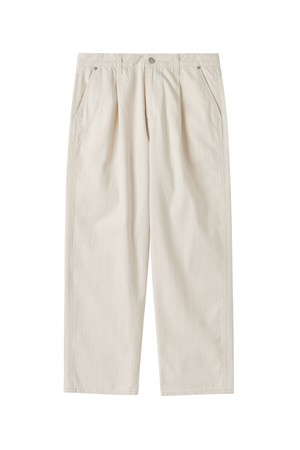 SUMMER WASHED DENIM TROUSERS - CREAM (P252MDP430)