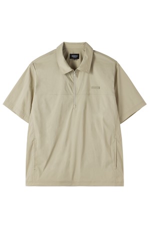 COOLWAVE HALF ZIP T-SHIRT - BEIGE (P252MPL187)