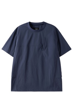 LIGHTWEIGHT NYLON HALF SLEEVE T-SHIRT - NAVY (P252UTS184)