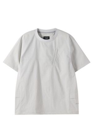 LIGHTWEIGHT NYLON HALF SLEEVE T-SHIRT - L/GREY (P252UTS184)