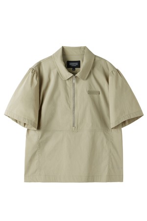 W COOLWAVE HALF ZIP T-SHIRT - BEIGE (P252WPL186)