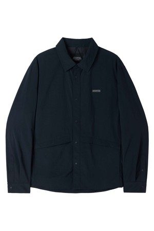 AIRO SEERSUCKER LONG SLEEVE SHACKET - NAVY (P252MJK189)
