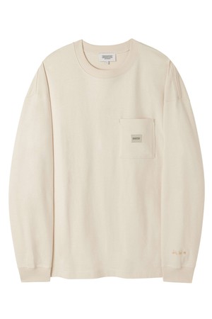 BASIC SOLID LONG SLEEVE T-SHIRT - CREAM (P253UTS411)