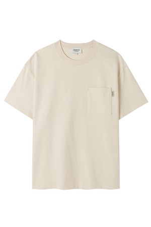 POCKET HALF SLEEVE T-SHIRT - CREAM (P253UTS410)