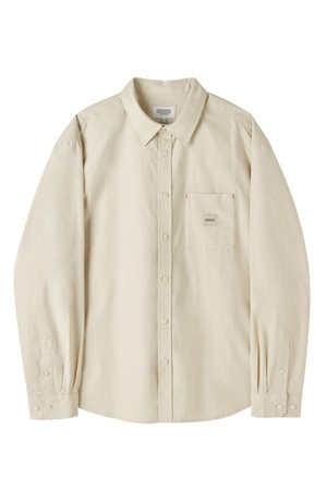 SOLID POCKET SHIRT - CREAM (P253MSH401)