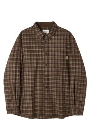 BIG CHEQUERED SHIRT - BROWN (P253MSH405)