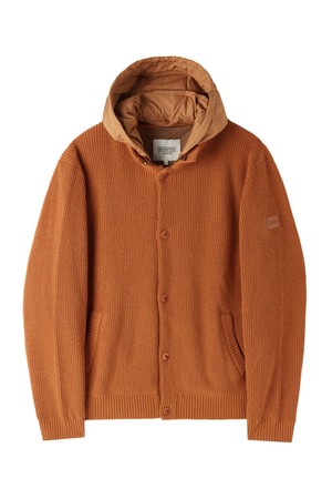 HOOD HYBRID CARDIGAN - ORANGE (P254UCD432)