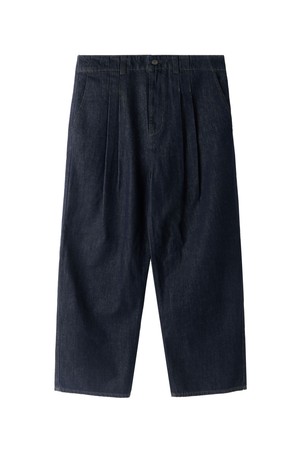 WIDE TWO TUCK DENIM TROUSERS - INDIGO (P253UDP461)