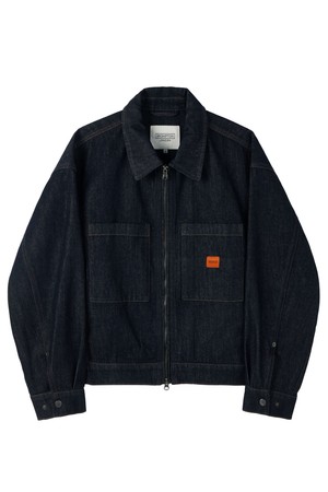 W 1975 DENIM ZIP-UP SHACKET - INDIGO (P253WJK461)