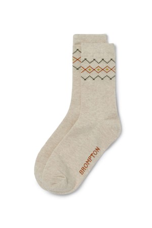 JACQUARD POINT SOCKS - OATMEAL (P255ASO411)