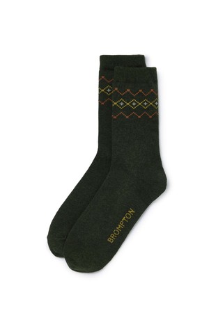JACQUARD POINT SOCKS - KHAKI (P255ASO411)