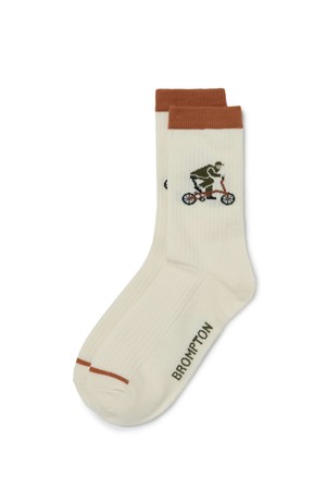 BICYCLE GRAPIC SOCKS - IVORY (P255ASO410)