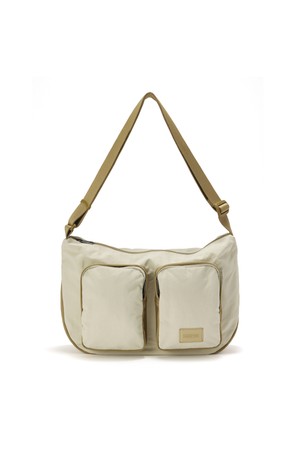 TWO POCKET HOBO BAG - BEIGE (P255ACR410)