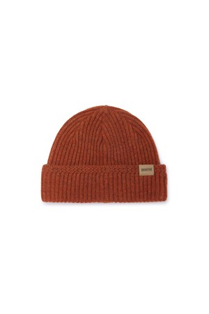 LABEL POINT SHORT BEANIE - ORANGE (P254AHA422)