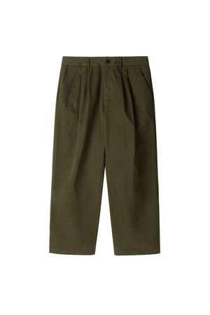 BRUSHED TWO TUCK TROUSERS - D/KHAKI (P254MPT435)