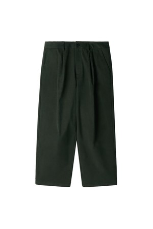 BRUSHED TWO TUCK TROUSERS - G/KHAKI (P254MPT435)