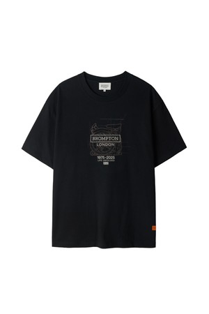 1975 HALF SLEEVE T-SHIRT - BLACK (P253UTS501)