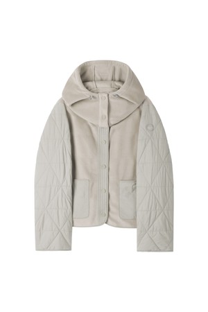 W FLEECE PADDED JACKET - L/BEIGE (P254WFT131)
