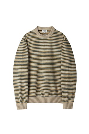 CHENILLE STRIPE KNIT - BEIGE (P254MKT432)