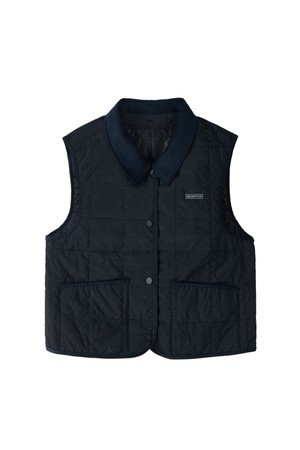 W COLLAR DETACHABLE PADDED VEST - BLACK (P254WPV132)