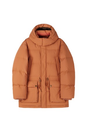 BRITISH CAMPER MIDI DOWN JUMPER - ORANGE (P254MDW452)