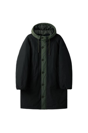 LONG QUILTED HOOD COAT - D/NAVY (P254UDW139)