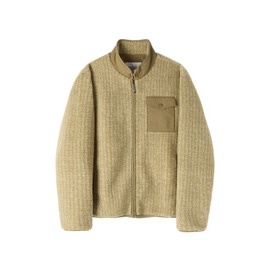COZY LITE CHECK FLEECE JUMPER - BEIGE (P264MFT136)