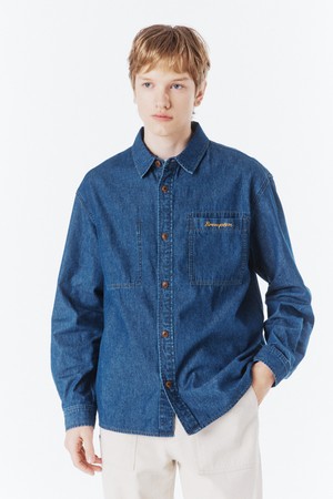 EMBROIDERY DENIM SHIRT - M/BLUE (P261MSH402)