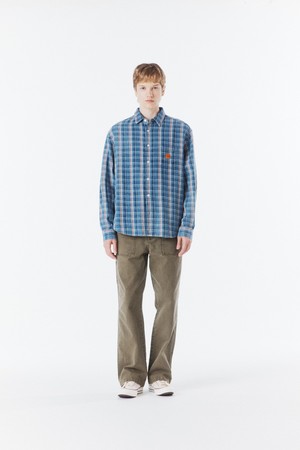 1975 DENIM CHECK SHIRT - INDIGO (P261USH403)