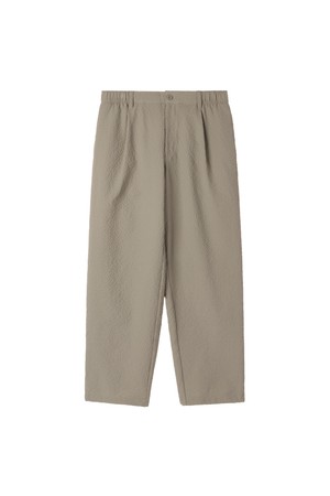 SEERSUCKER BANDING TROUSERS - BEIGE (P262MPT180)