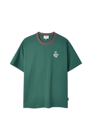 TROPICAL BACK GRAPHIC HALF SLEEVE T-SHIRT - GREEN (P262UTS139)