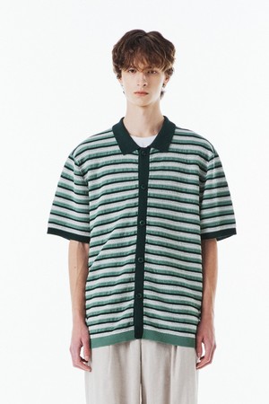 STRIPE CARDIGAN - GREEN (P262MKT131)