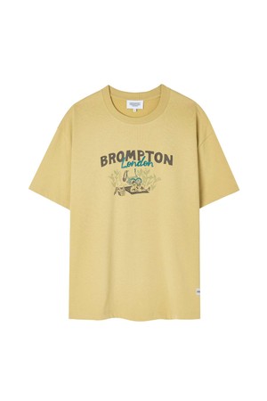 PICNIC GRAPHIC HALF SLEEVE T-SHIRT - MUSTARD (P262UTS132)