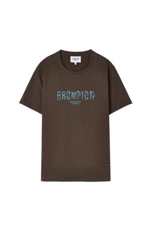 W GARDEN LETTERING HALF SLEEVE T-SHIRT - BROWN (P262WTS133)